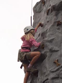 Childrens climbing wall party